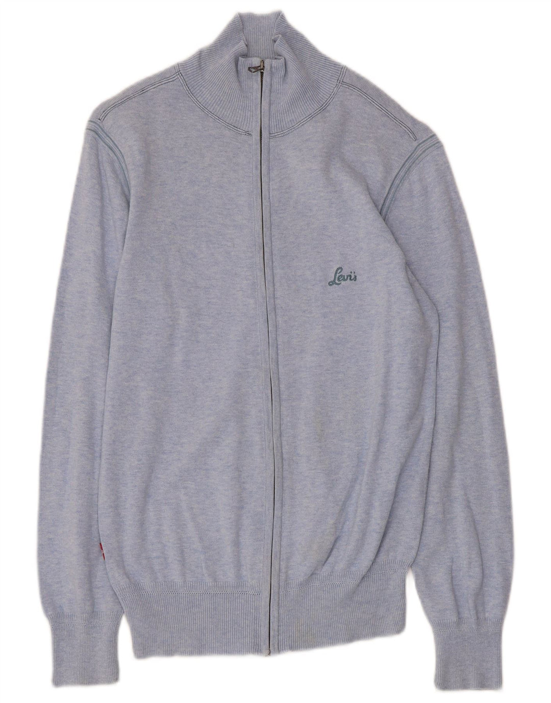 Damski sweter rozpinany LEVI'S UK 10 Small, niebieski, bawełniany