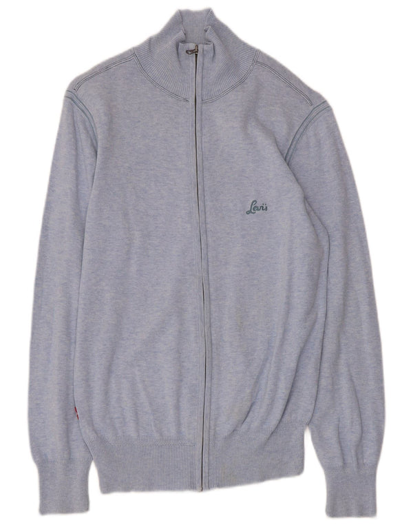 Damski sweter rozpinany LEVI'S UK 10 Small, niebieski, bawełniany