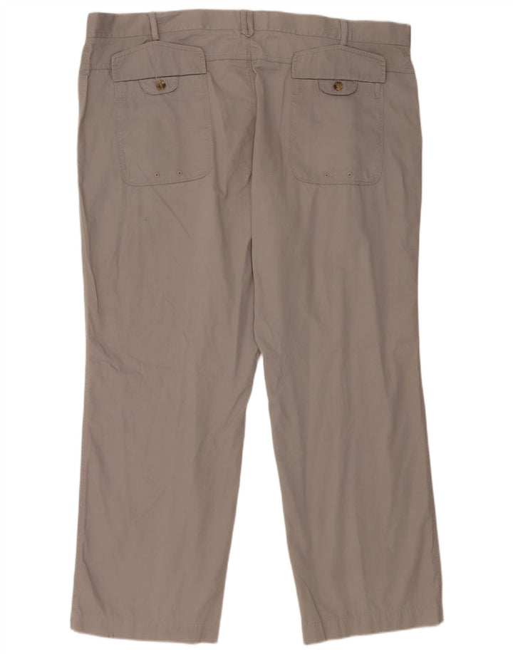 Marks & Spencer Damskie proste spodnie chino W44 L29 Szara bawełna