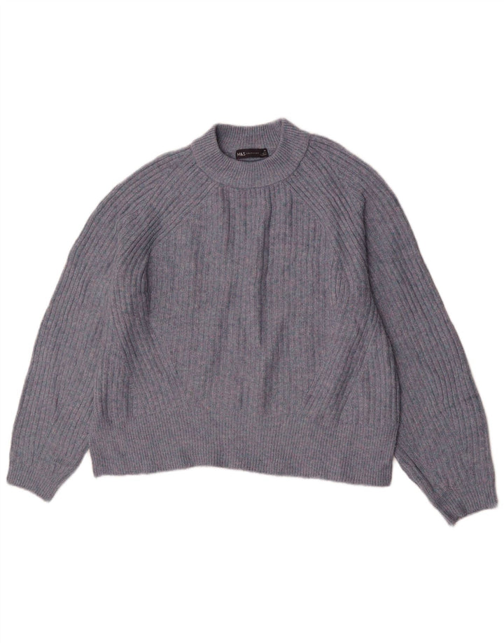 Sweter damski Marks & Spencer z okrągłym dekoltem, UK 14, średni granatowy