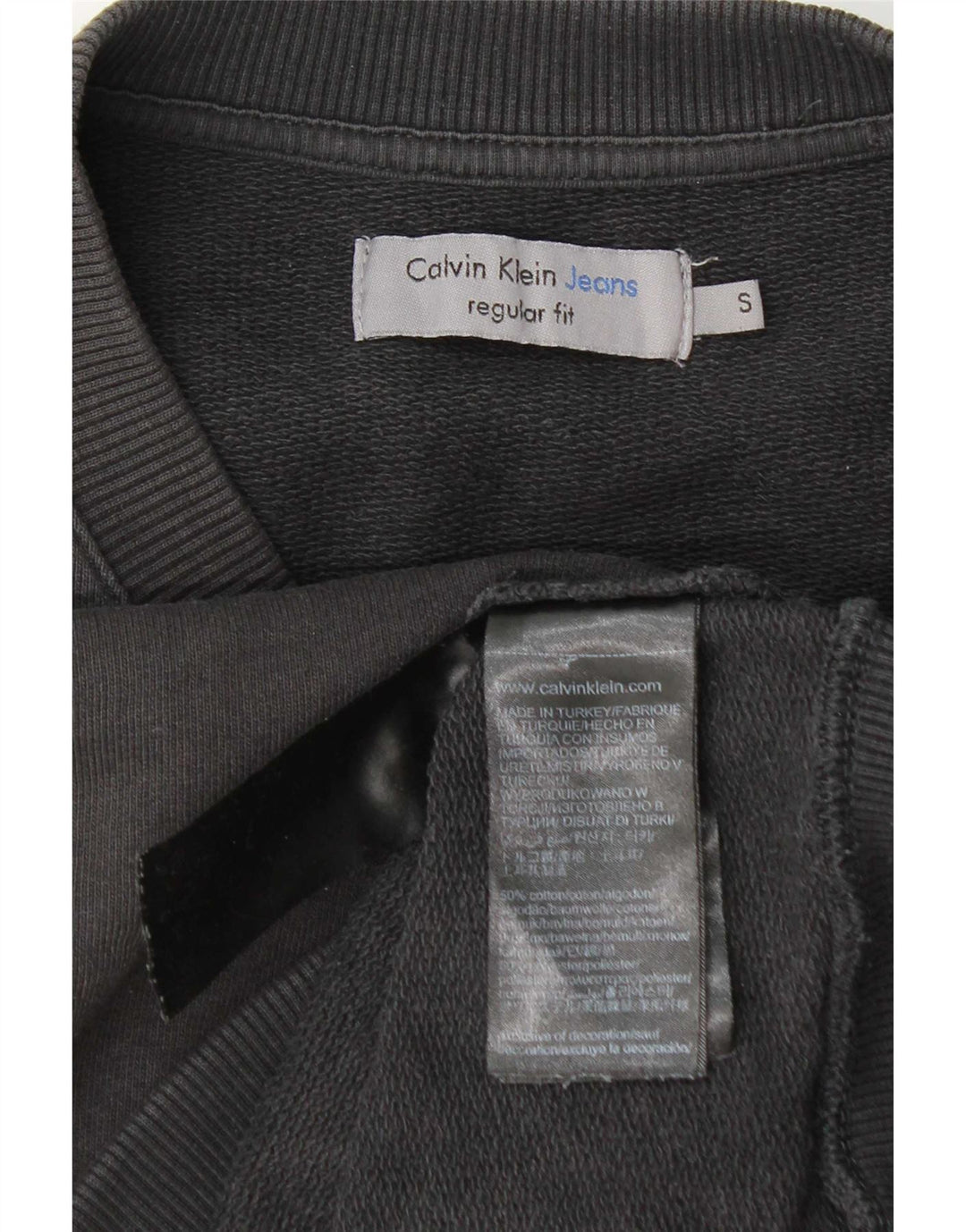 Męska bluza dresowa Calvin Klein Jeans o regularnym kroju, mała, szara, bawełniana