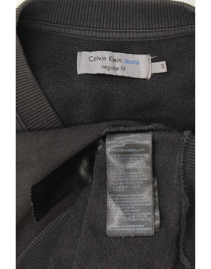 Męska bluza dresowa Calvin Klein Jeans o regularnym kroju, mała, szara, bawełniana