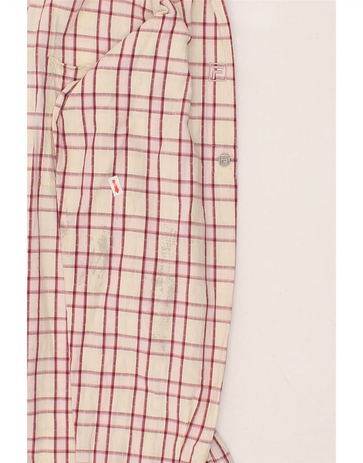 FILA Mens Shirt Medium Red Check Cotton Vintage Fila and Second-Hand Fila from Messina Hembry 