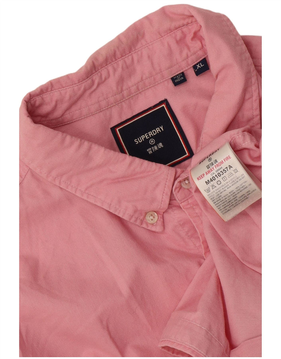 Koszula męska Superdry XL, różowa, bawełniana