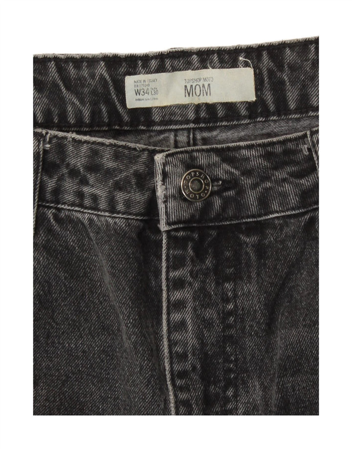 Damskie jeansy zwężane Topshop Mom W34 L26 Szare