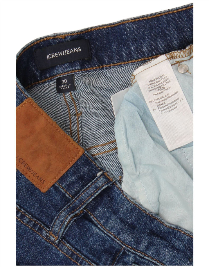 J. CREW Damskie proste dżinsy W30 L27 Niebieskie bawełniane