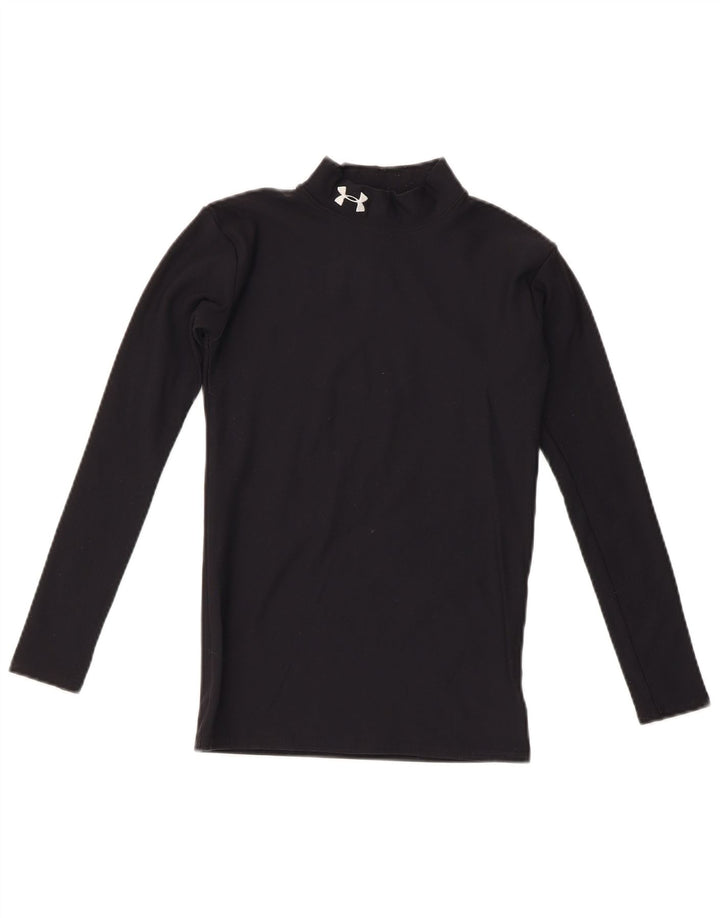 Top chłopięcy Under Armour z długim rękawem na 11-12 lat, duży, czarny, nylonowy