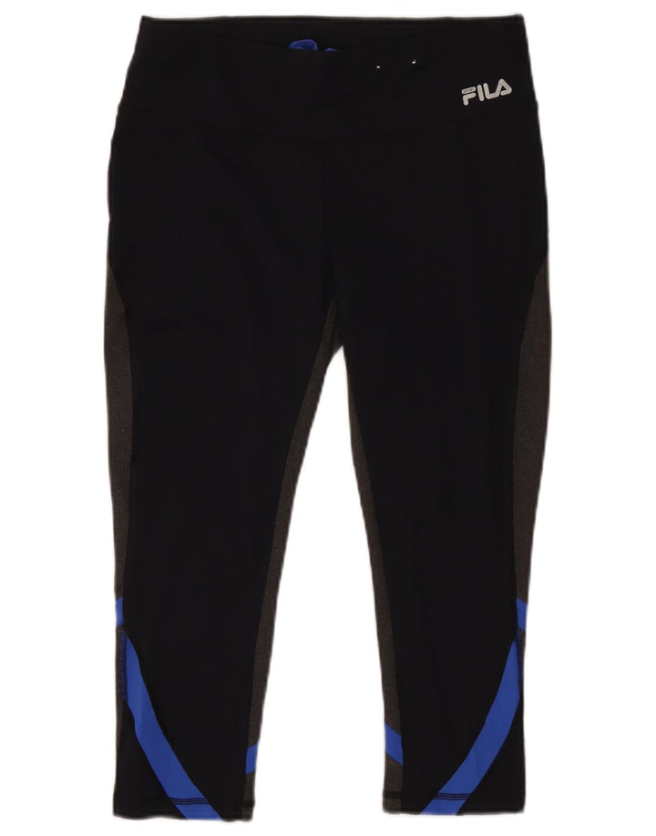Damskie legginsy Capri Fila UK 14, poliester w kolorze średniej czerni