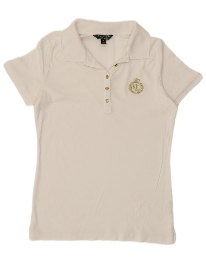 Damska koszulka polo Ralph Lauren UK 12, średnia biel