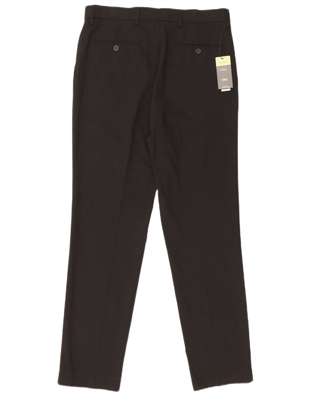 Męskie spodnie chino Marks & Spencer Slim Fit W32 L31 Czarny poliester