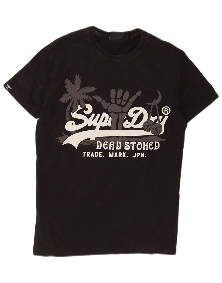 Męski T-shirt Superdry z grafiką, mały, czarny