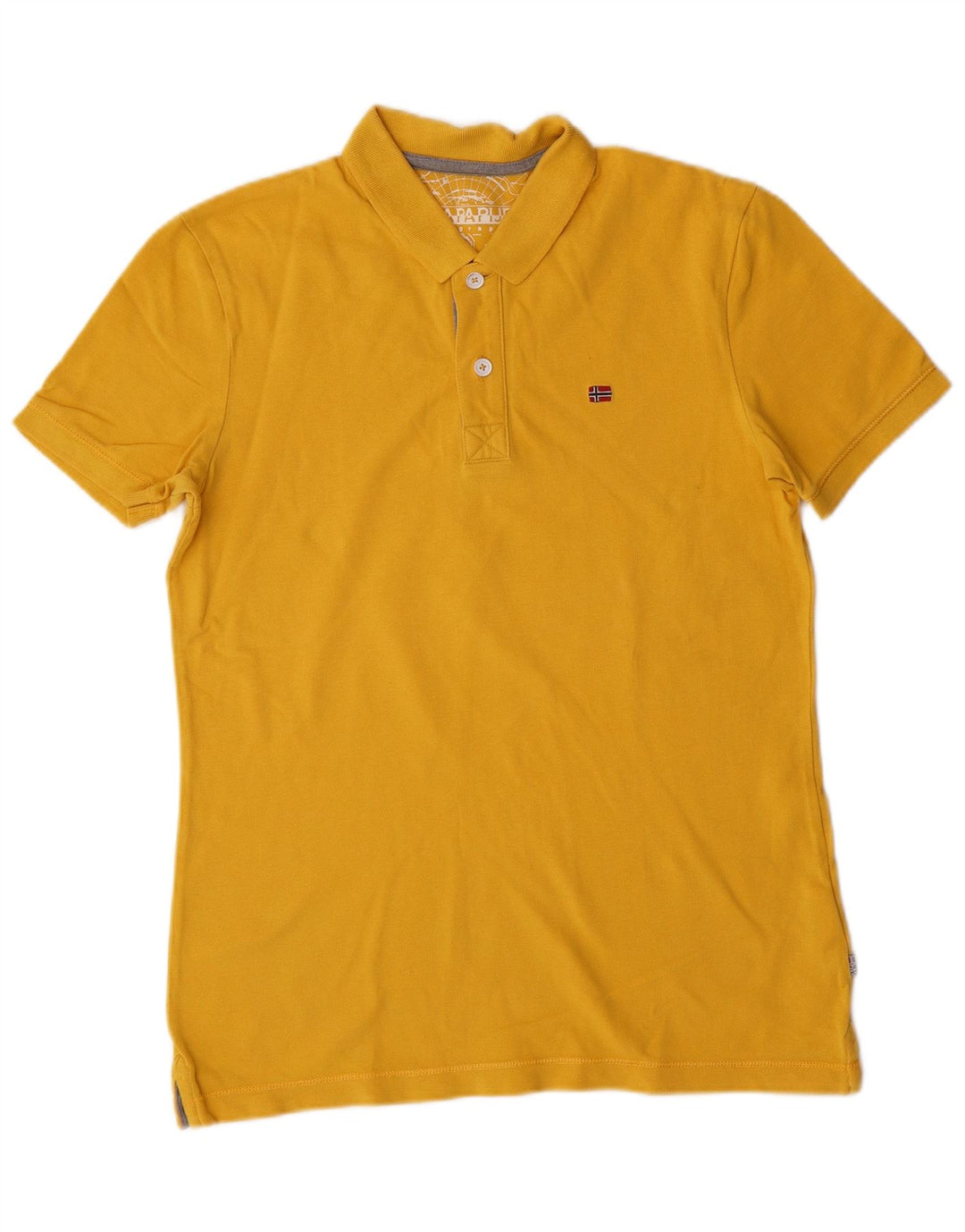 T-shirt męski NAPAPIJRI, mały, żółty, bawełniany