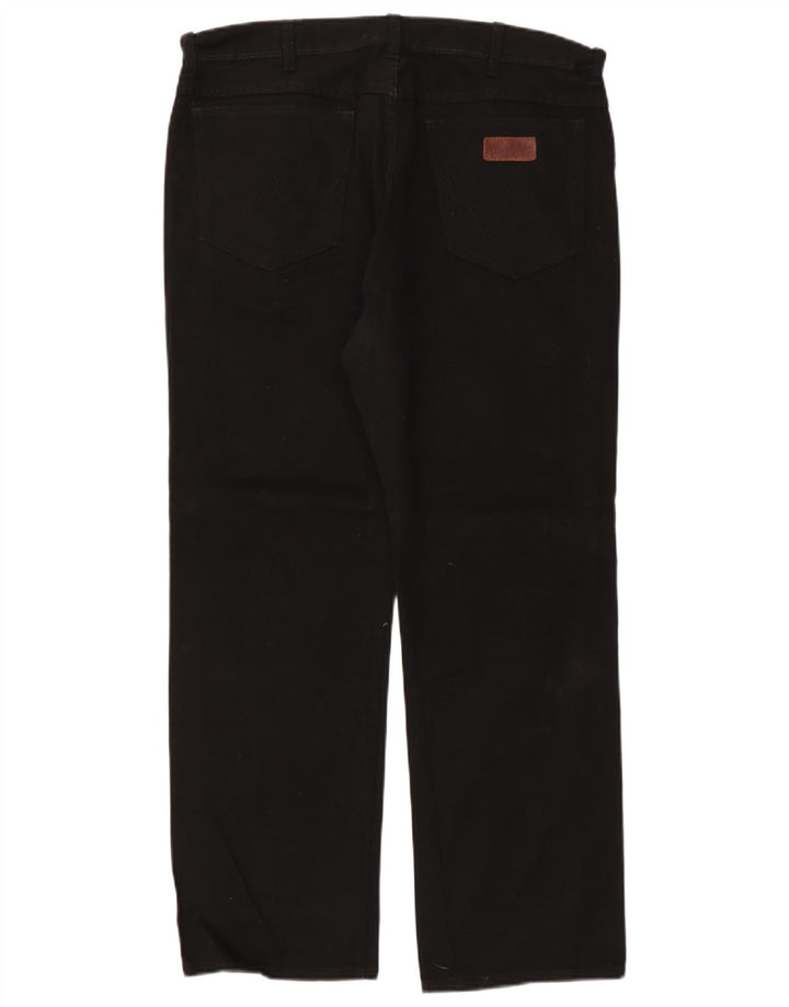 Męskie jeansy Wrangler o prostym kroju W38 L30, czarne, bawełniane