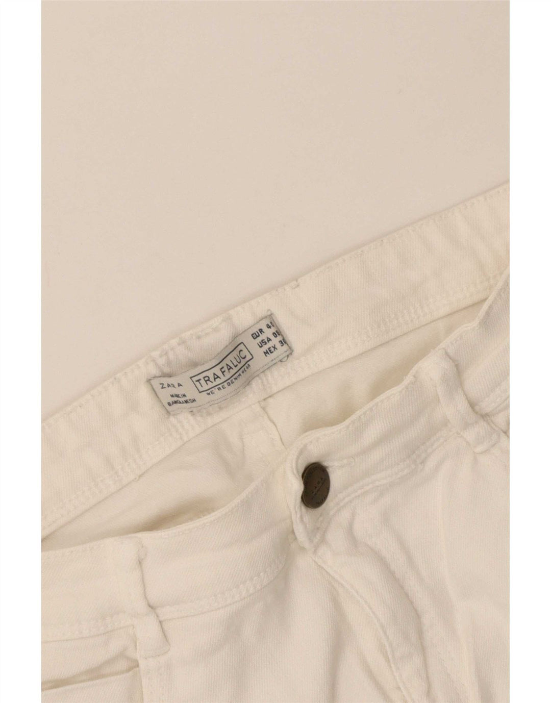 Damskie jeansy Zara Trafaluc Slim EU 40 Medium W30 L30 Białe
