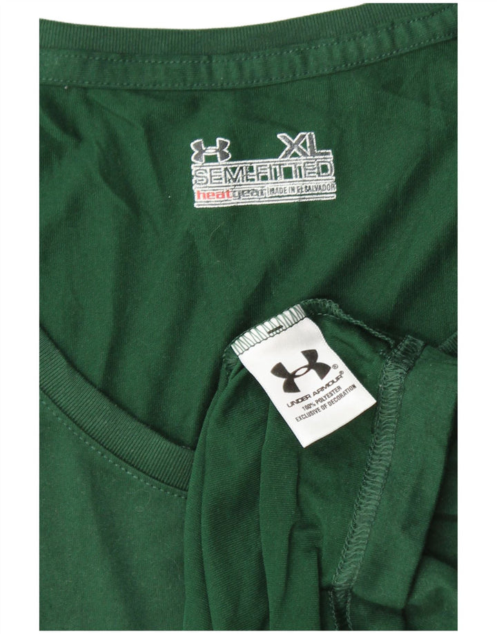 Damska koszulka t-shirt UNDER ARMOUR Heat Gear UK 18 XL, zielona, poliestrowa