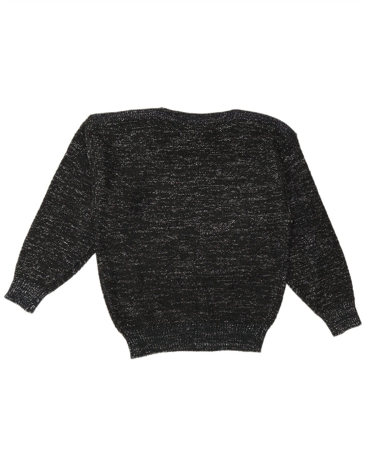 Damski sweter C & A z dekoltem w łódkę EU 40, średni czarny, nakrapiany akryl
