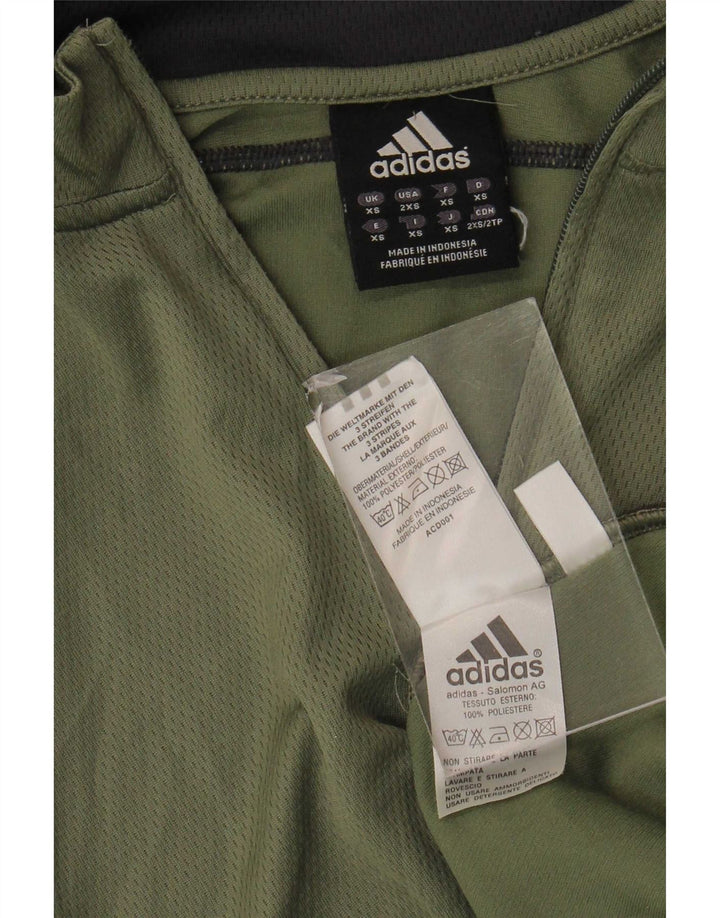 Adidas Męski dres z zamkiem błyskawicznym Top XS Khaki Poliester