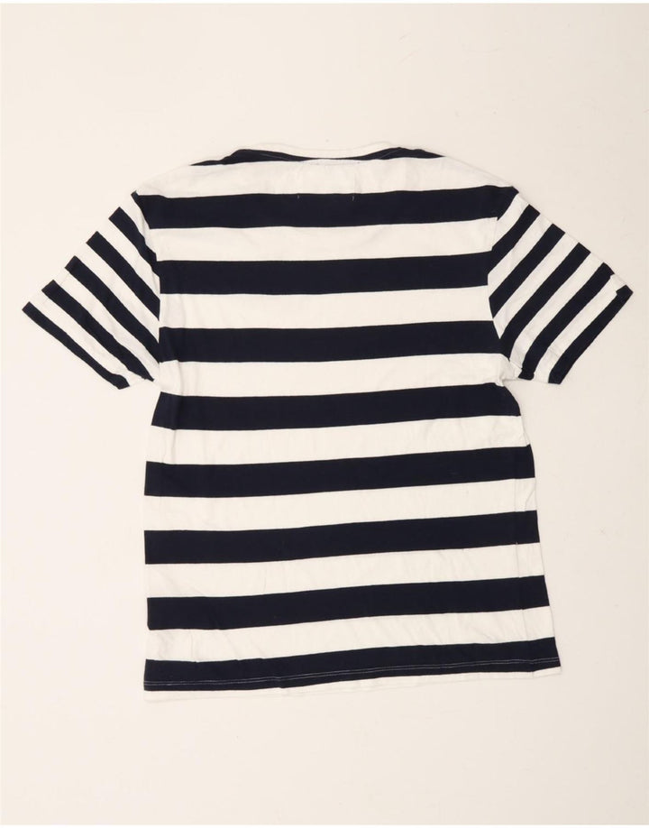 ZARA Mens Relaxed Fit T-Shirt Top Medium Black Striped Cotton Vintage Zara and Second-Hand Zara from Messina Hembry 