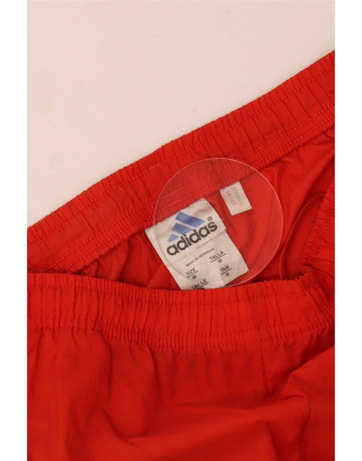 Męskie spodnie dresowe Adidas, średni czerwony nylon