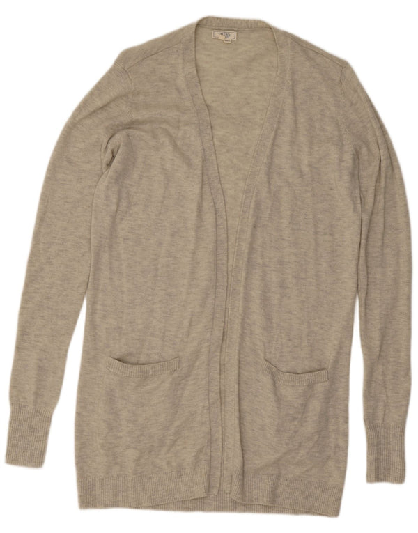 Damski sweter rozpinany Fat Face Longline UK 12 Medium Grey Flecked