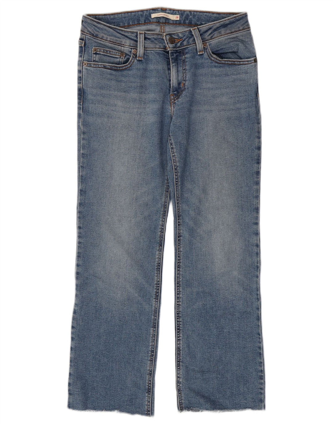 Damskie dżinsy Levi's Super Low Bootcut W28 L30 Niebieska bawełna