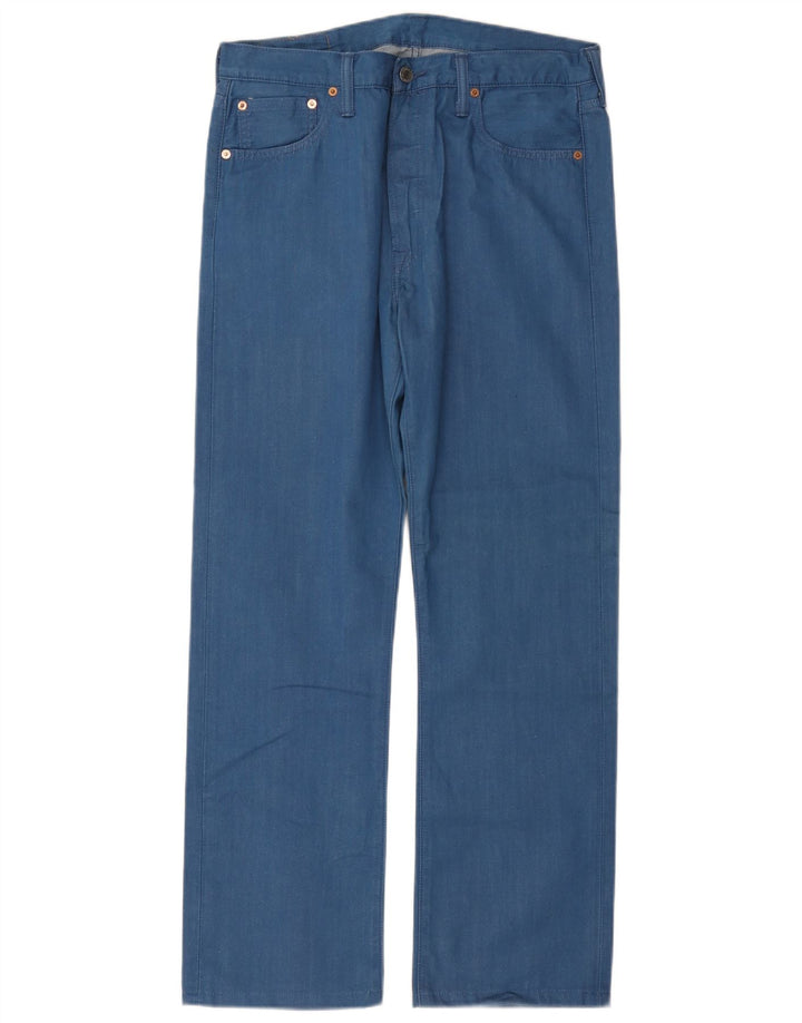 Męskie jeansy Levi's 501 Straight W34 L30 Niebieskie bawełniane