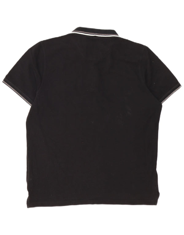 Męska koszulka polo Regular Pierre Cardin XL, czarna, bawełniana