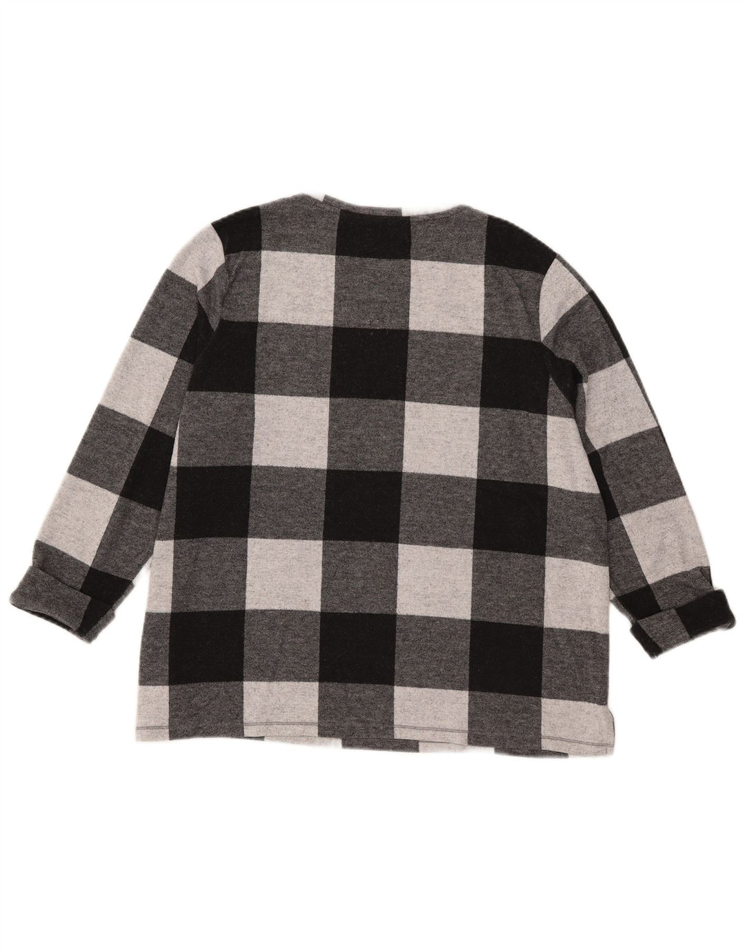 Marks & Spencer Damski top z rękawem 3/4, UK 18 XL, czarny, poliester w kratkę