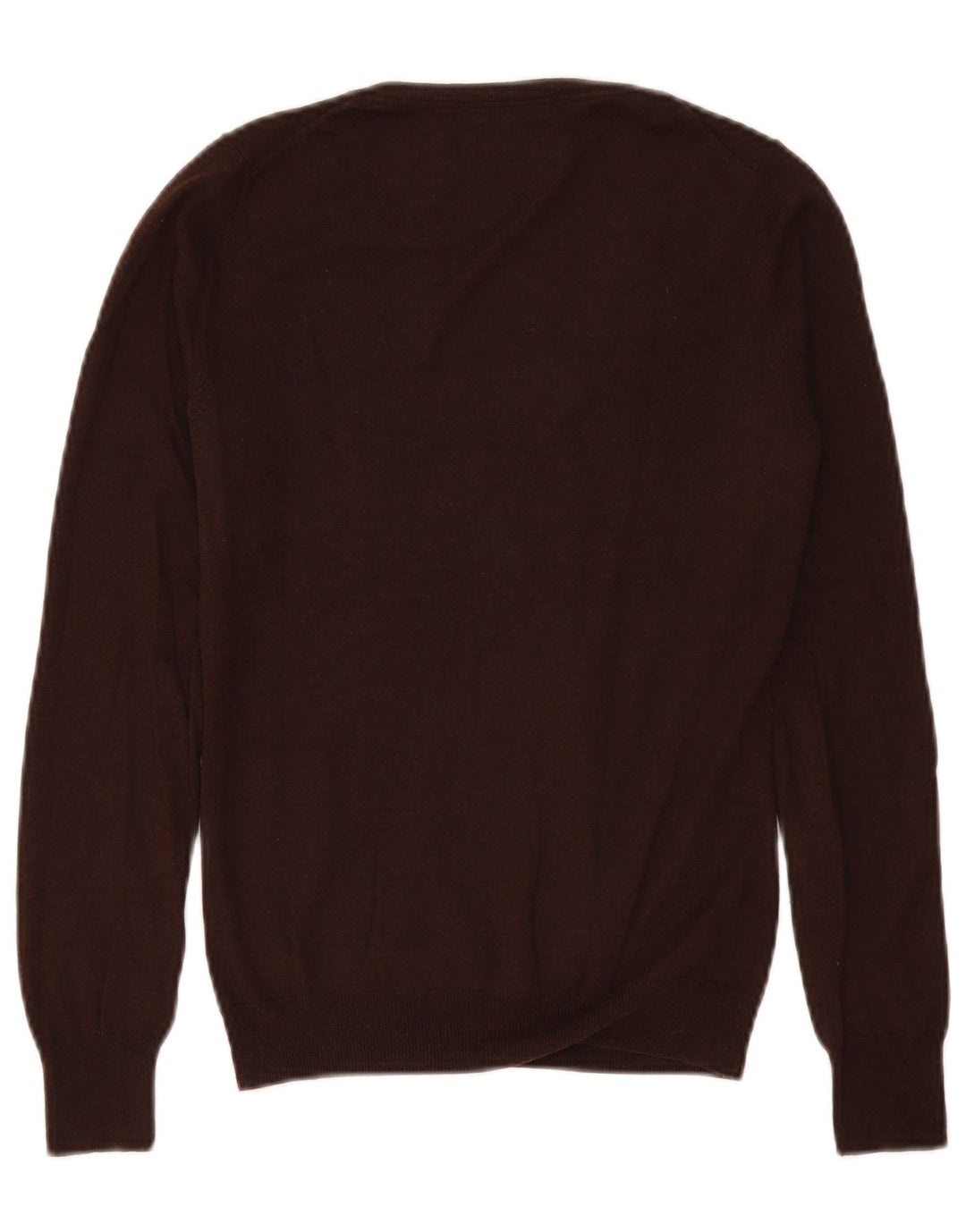 Sweter damski Massimo Dutti z dekoltem w kształcie litery V, UK 10, mały, brązowy, jedwabny
