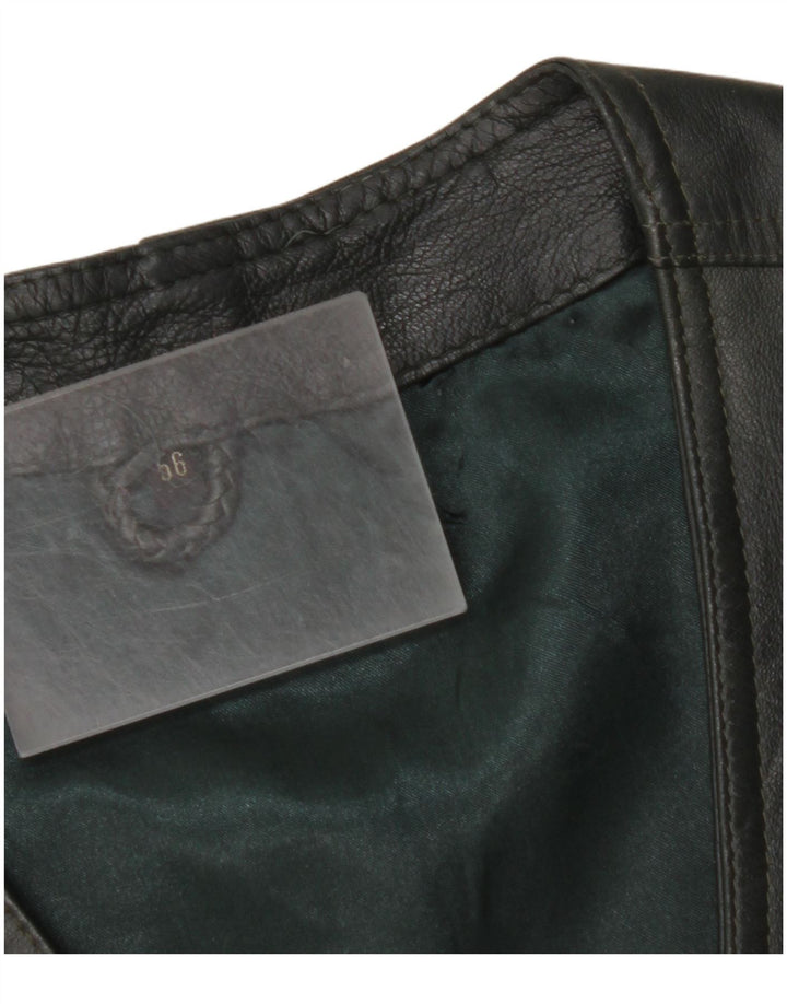 Męska kamizelka skórzana VINTAGE IT 56 2XL Skóra khaki