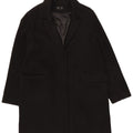 Topshop damski płaszcz otwarty UK 10, mały, czarny, poliester