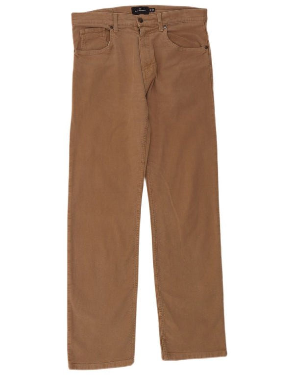 Męskie spodnie codzienne Marks & Spencer Blue Harbor Straight W32 L33 Beżowe