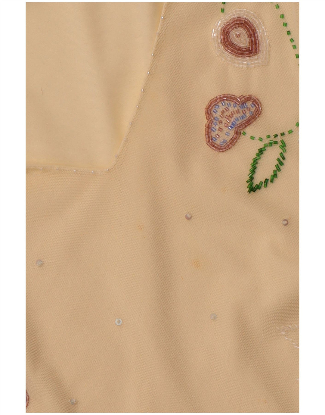 Damska bluzka COAST o krótkim kroju, prześwitująca, UK 16, duży, żółty poliester