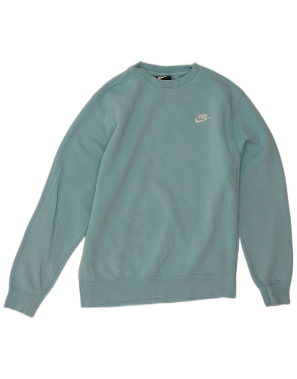 Nike Mens Sweatshirt Jumper Small Turquoise Cotton