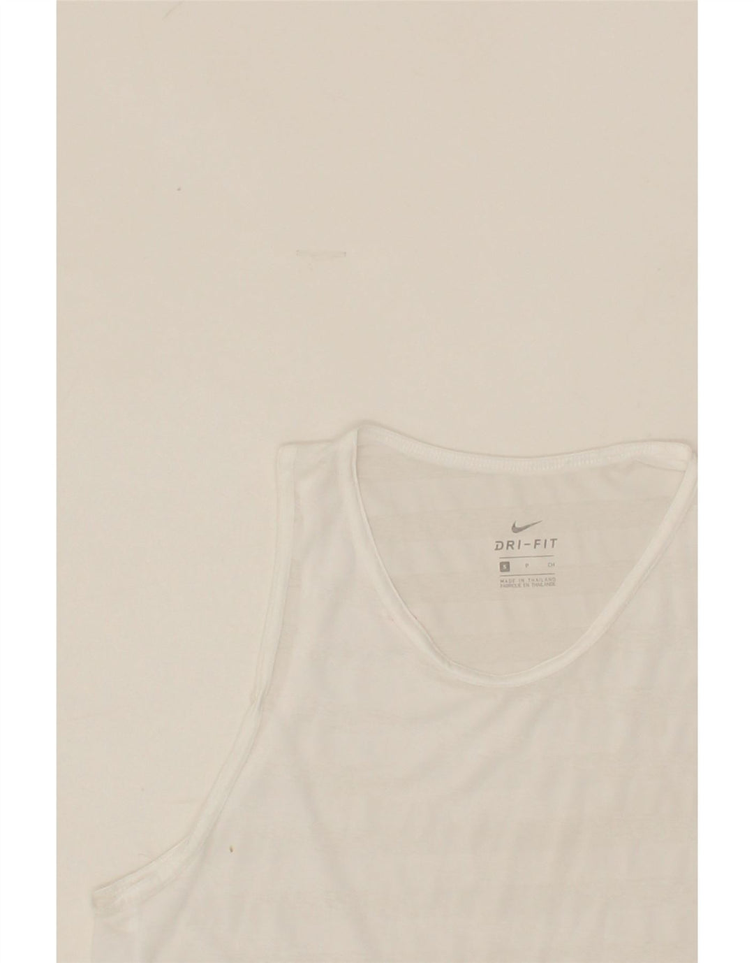 NIKE Womens Dri Fit Vest Top UK 10 Small White Vintage Nike and Second-Hand Nike from Messina Hembry 