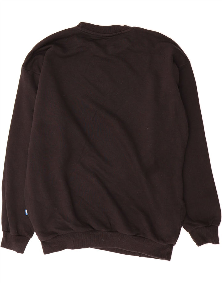 ADIDAS Womens Graphic Sweatshirt Jumper UK 12 Medium Black Cotton Vintage Adidas and Second-Hand Adidas from Messina Hembry 