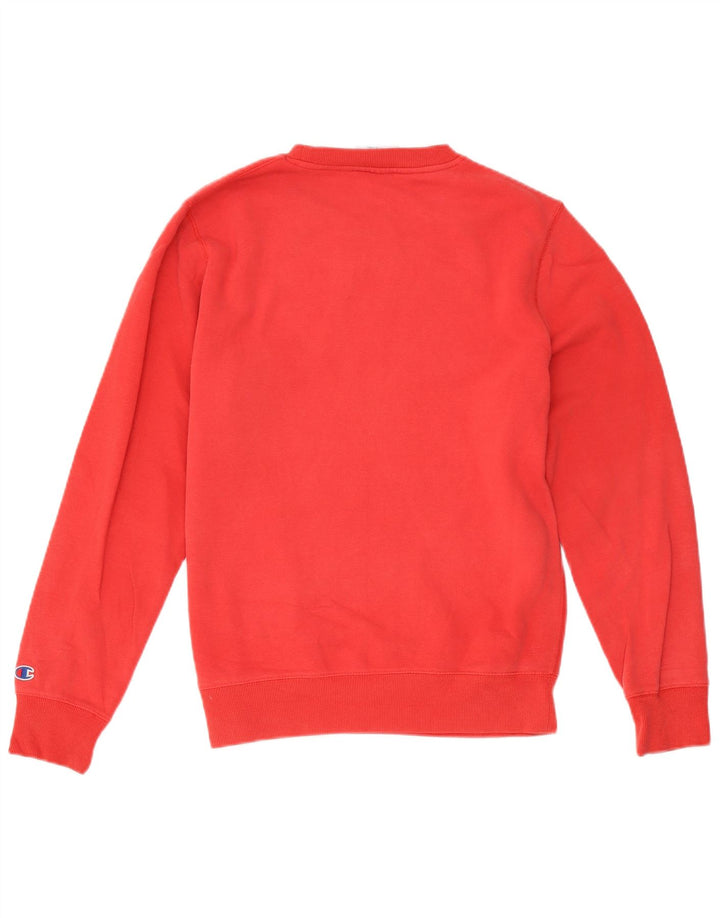 Męski sweter z grafiką Champion, średnioczerwony, bawełniany