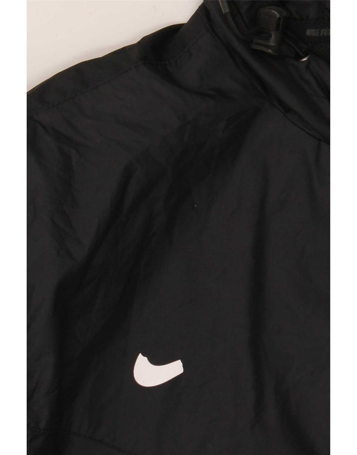 Męska kurtka przeciwdeszczowa z kapturem Nike UK 38 Średni czarny nylon