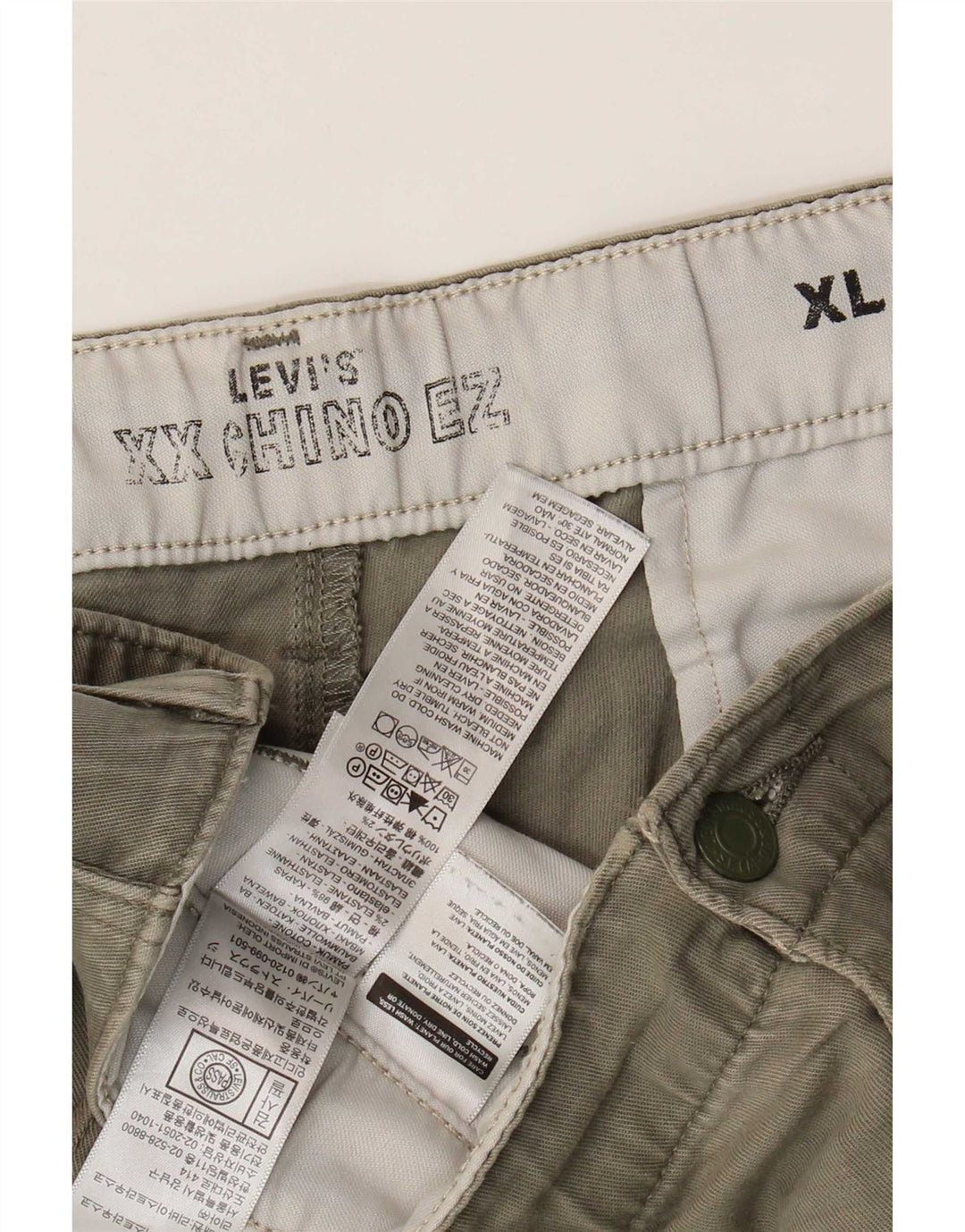 Męskie spodenki chino Levi's XL W40, bawełna khaki