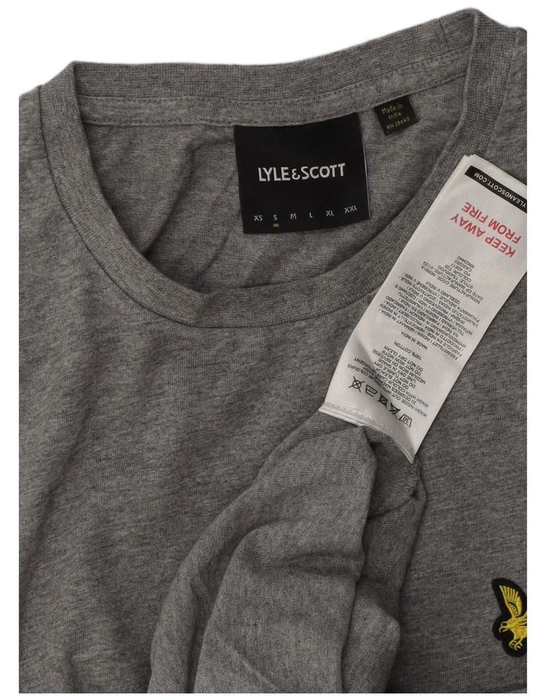 T-shirt męski Lyle & Scott, mały, szary, bawełniany