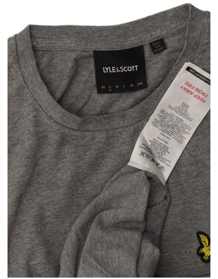 T-shirt męski Lyle & Scott, mały, szary, bawełniany