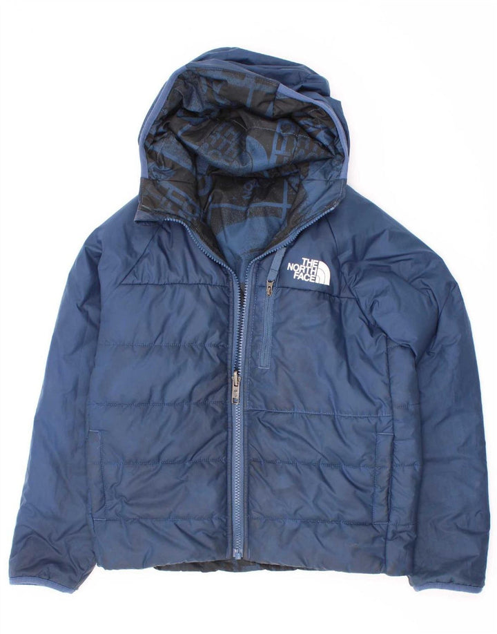Dwustronna ocieplana kurtka chłopięca The North Face Graphic 7-8 lat, mała, niebieska