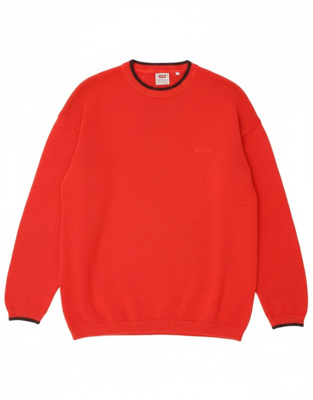 Męski sweter z okrągłym dekoltem Levi's XL, czerwony, bawełniany