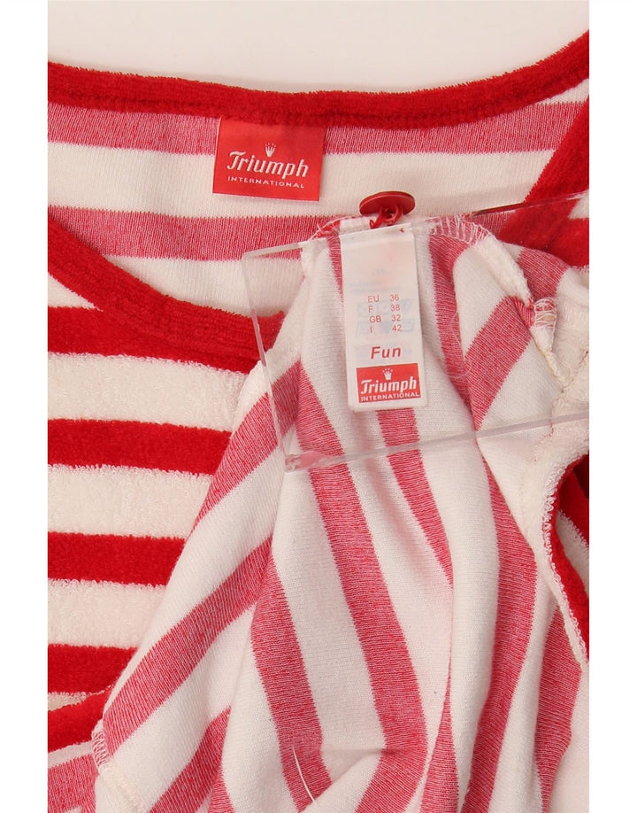 Damska sukienka T-shirt Triumph IT 42, bawełniana w średnie czerwone paski