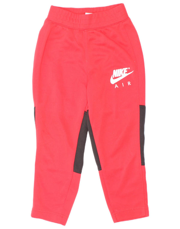 Chłopięce spodnie dresowe Nike Graphic 3-4 lata, czerwone, z blokami kolorów