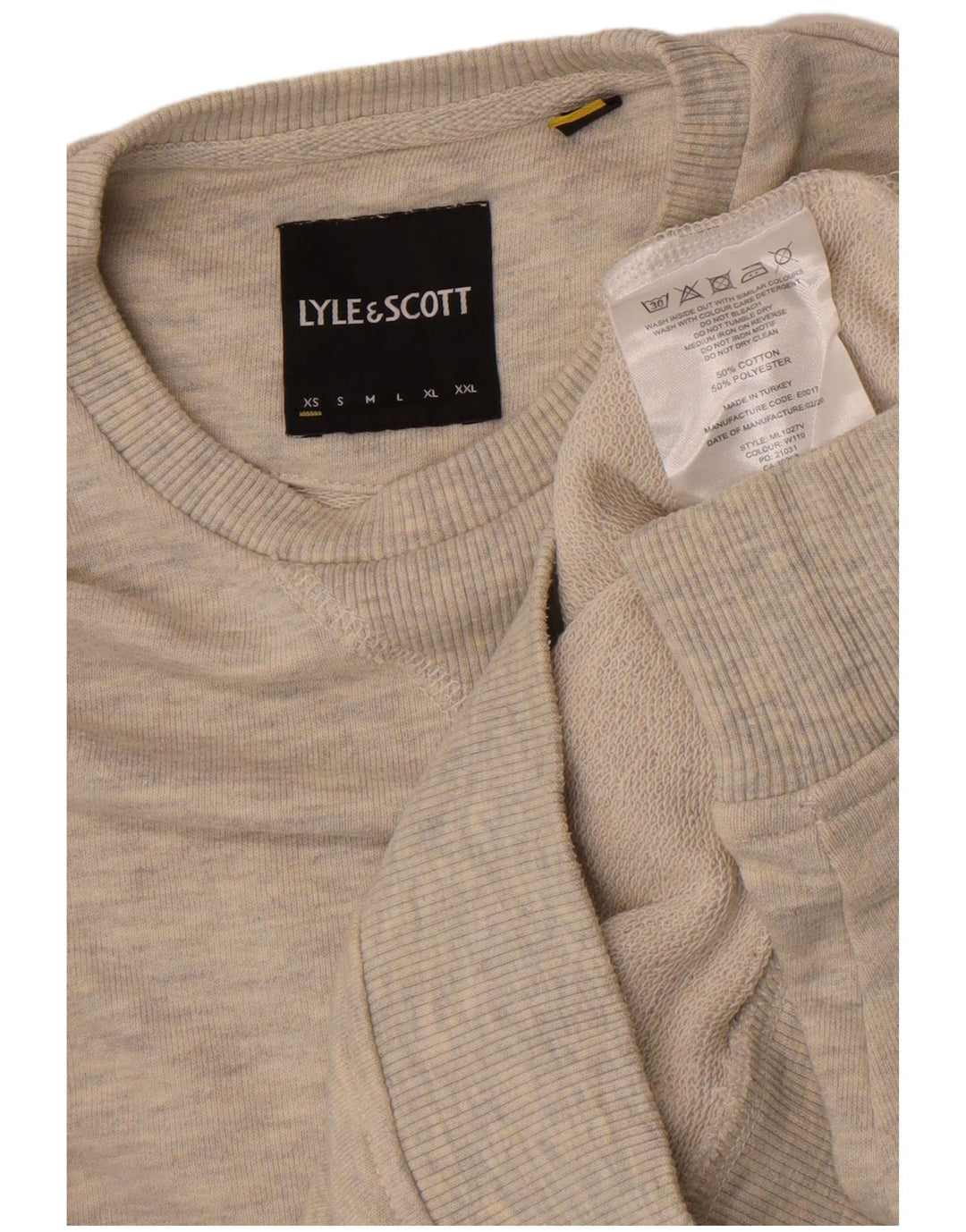 Męska bluza dresowa Lyle & Scott XS, szara, nakrapiana bawełna