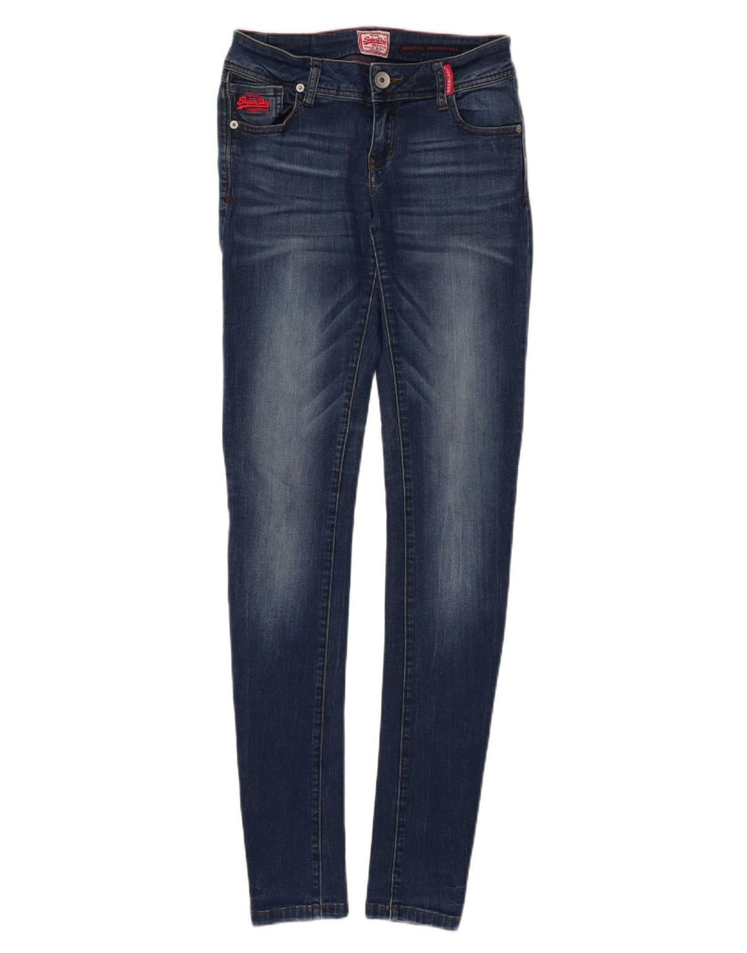 SUPERDRY Damskie jeansy Rosefill Super Skinny W30 L35 Niebieska bawełna