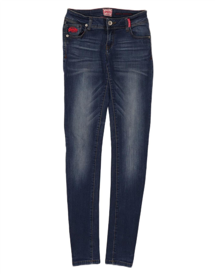 SUPERDRY Damskie jeansy Rosefill Super Skinny W30 L35 Niebieska bawełna