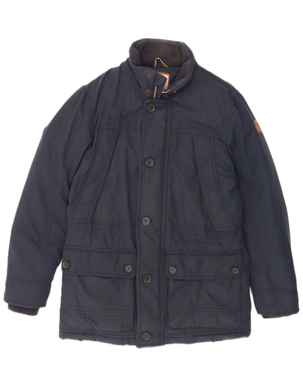 Męski ocieplany płaszcz Timberland UK 40, duży, granatowy, bawełniany