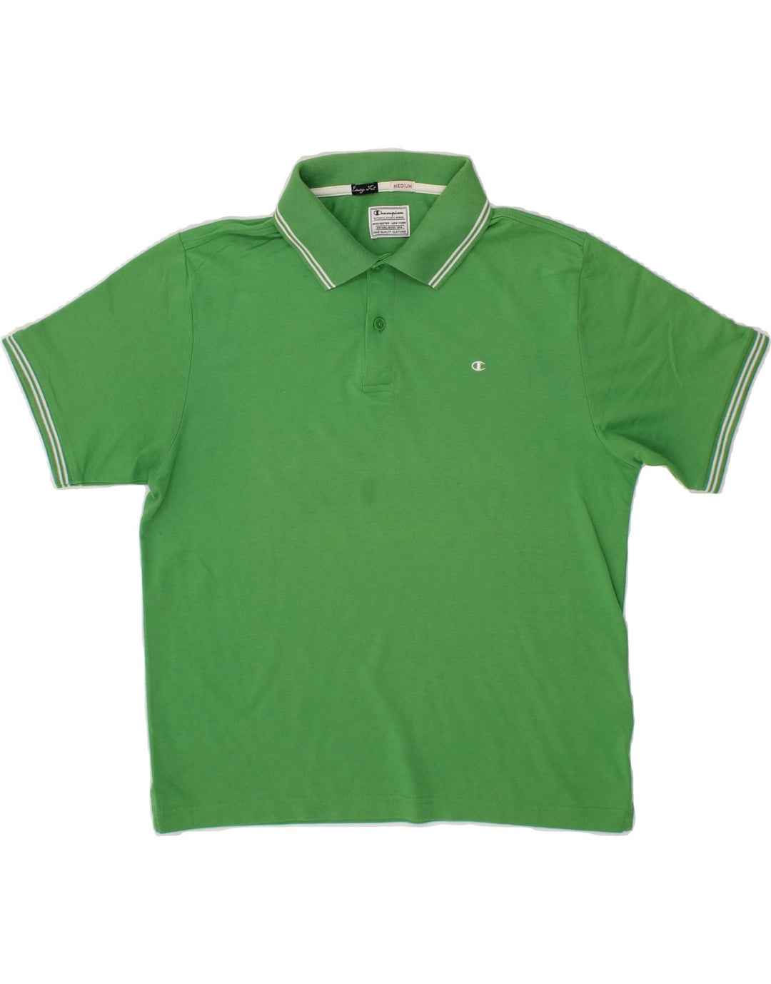 CHAMPION Mens Easy Fit Polo Shirt Medium Green Cotton Vintage Champion and Second-Hand Champion from Messina Hembry 